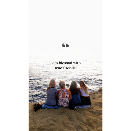 Blessed with True Friends Affirmation Wallpaper | Mobile HD Wallpaper